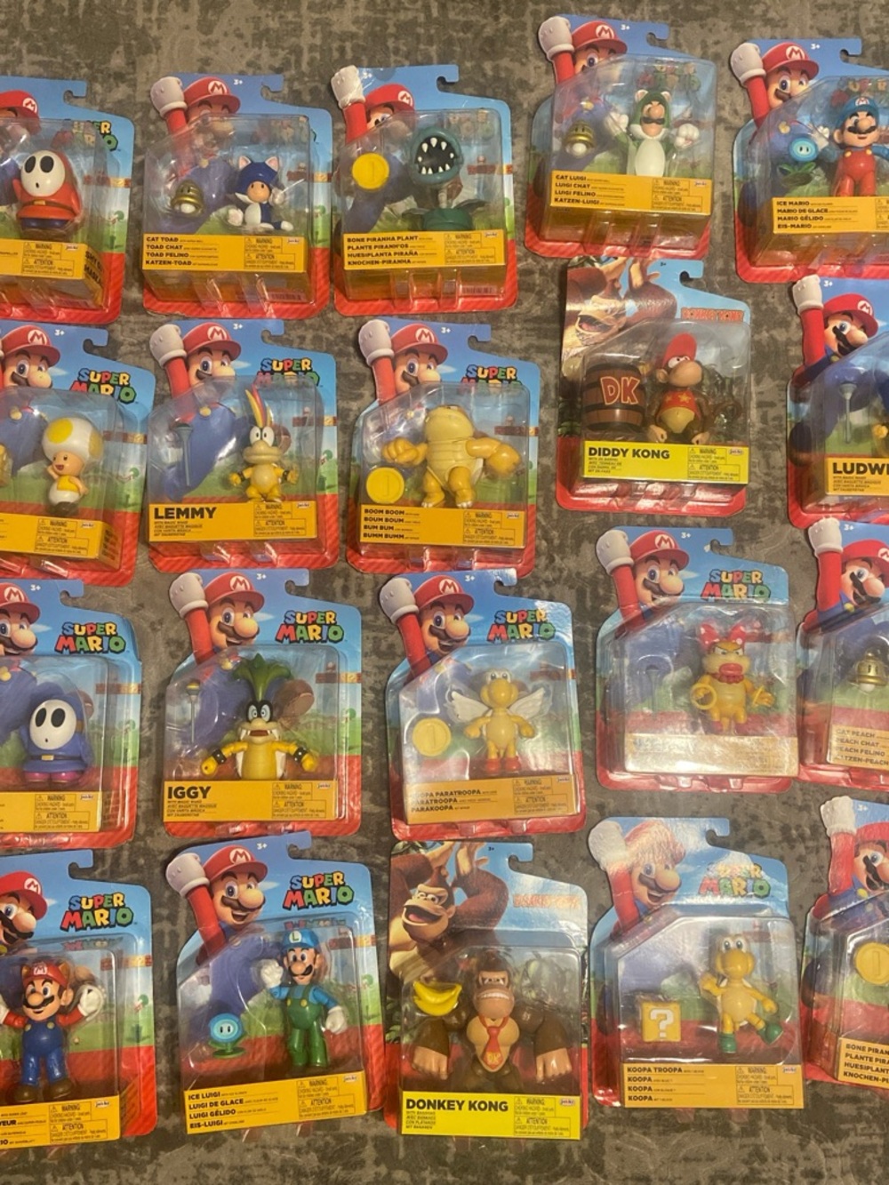 Nintendo Super Mario Assorted Character Figures in Red, Blue, Yellow